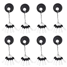 600/800 Pcs Fishing Rubber Bobber Beads Stopper 6/8 in 1 Black/White/Red Oval Column for Rigging Float Positioning Size S M L