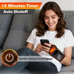 Wireless Electric Heating Wrist Massager 3 Levels Hot Compress & Vibration Settings Hand Massage Wrist Guard Band Support Belt