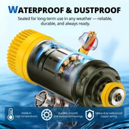 Pond Fountain Aerator Pump with Timer, 50ft Power Cord, 2 Spray Patterns, Energy-Efficient Water Circulation for Ponds & Lakes, Easy Installation