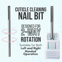 Makartt Cuticle Nail Drill Bit Safety Tungsten Carbide Needle Bit Under Nail Cleaner Dead Skin Remover 3/32'' for Electric Nail