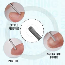Makartt Cuticle Nail Drill Bit Safety Tungsten Carbide Needle Bit Under Nail Cleaner Dead Skin Remover 3/32'' for Electric Nail