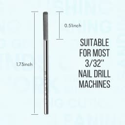 Makartt Cuticle Nail Drill Bit Safety Tungsten Carbide Needle Bit Under Nail Cleaner Dead Skin Remover 3/32'' for Electric Nail