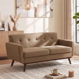 65.2" W Loveseat Sofa, Mid Century Modern Decor Love Seat Couches, Button Tufted Upholstered, Customized