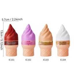 Summer Beach Ice Cream Perfume, 4 Sweet Dessert Scents, Long Lasting Eau de Parfum for Daily Wear, Cute Novelty Gift for Her