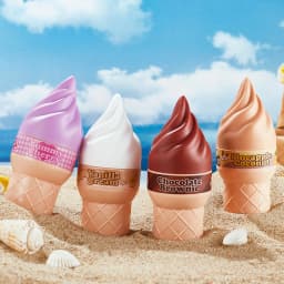 Summer Beach Ice Cream Perfume, 4 Sweet Dessert Scents, Long Lasting Eau de Parfum for Daily Wear, Cute Novelty Gift for Her