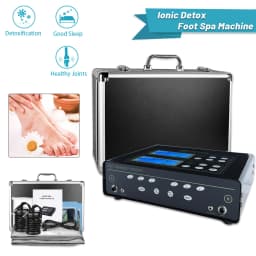 Salon Detox Spa Device Dual Ionic Foot Bath Detox Machine for 2 People Body Detox Sps Massage with Infrared Heating Waist Belt