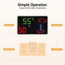 4500W Water Heater AC 110V Instant Electric Water Heater with Hand Shower LED Touch Screen Thermostat Instantaneous Water Heater