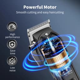 HIENA PRO Professional Hair Clipper Set Cordless Barber Kit and Hair Cutting Set Electric Foil Shavers and Beard Trimmers set