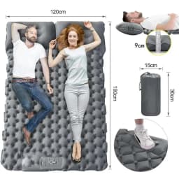Single & Double Inflatable Air Mattress, Foldable Camping Sleeping Pad with Pillow, Moisture-proof, Waterproof & Lightweight Outdoor Sleeping Mat, Perfect for Camping, Travel and Hiking