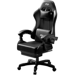 FRODROVIA Gaming Chair with Linkage Armrest, Ergonomic High Back PU Leather Computer Chair, Adjustable Reclining Video Game Chair with Retractable Footrest, Headrest & Lumbar Support, 300LBS Capacity for Home Office, for Teens & Adults, Multiple Colors