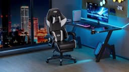 FRODROVIA Gaming Chair with Linkage Armrest, Ergonomic High Back PU Leather Computer Chair, Adjustable Reclining Video Game Chair with Retractable Footrest, Headrest & Lumbar Support, 300LBS Capacity for Home Office, for Teens & Adults, Multiple Colors