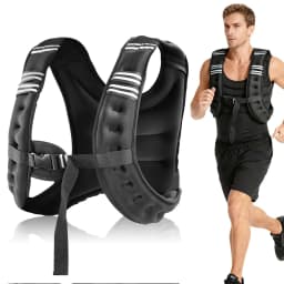 12lb Adjustable Weighted Vest with Reflective Stripes, Workout Vest for Running, Strength Training and Walking