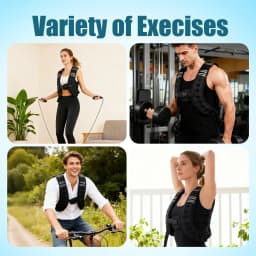 12lb Adjustable Weighted Vest with Reflective Stripes, Workout Vest for Running, Strength Training and Walking