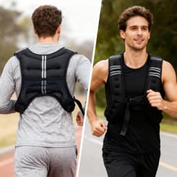 12lb Adjustable Weighted Vest with Reflective Stripes, Workout Vest for Running, Strength Training and Walking
