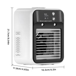 Mist Humidifier Mini Air Conditioner USB Charger Portable Air Cooler Fan with 2 Speeds & 500ml Tank Dormitory Cooling Fan for Bedroom Office