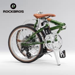 ROCKBROS 20 Inches Folding Bike Lightweight High Strength Steel Frame 8-Speed Shifter Disc Brake Portable Daily Commute Bicycle