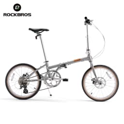 ROCKBROS 20 Inches Folding Bike Lightweight High Strength Steel Frame 8-Speed Shifter Disc Brake Portable Daily Commute Bicycle