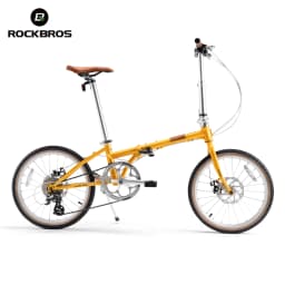 ROCKBROS 20 Inches Folding Bike Lightweight High Strength Steel Frame 8-Speed Shifter Disc Brake Portable Daily Commute Bicycle