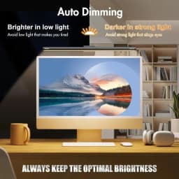 Anti-Glare RGB Screen Light Bar, USB Charged Stepless Dimmable LED Lamp for Home Office and Gaming Room