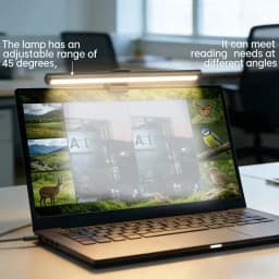 Anti-Glare RGB Screen Light Bar, USB Charged Stepless Dimmable LED Lamp for Home Office and Gaming Room