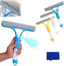 3-in-1 Glass Cleaning Tool for Home Bathroom Mirror and Windows, Water Wiper Squeegee for Shower and Glass Surfaces