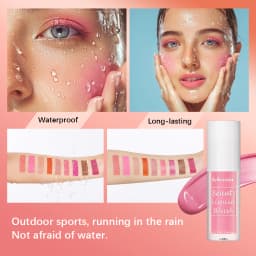 Beauty Liquid Blush Moisturizing Creamy Texture Waterproof Sweat-proof High Pigment Long-lasting Color Deeply Hydrating Blush