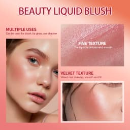 Beauty Liquid Blush Moisturizing Creamy Texture Waterproof Sweat-proof High Pigment Long-lasting Color Deeply Hydrating Blush