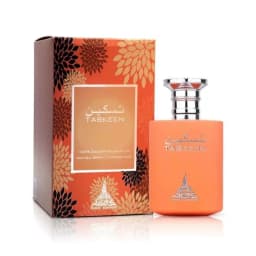 Paris Corner Taskeen is a neutral perfume with fruit, flower and warm wood tones 3.4oz100ml