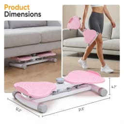 Waist Twister Machine Exercise, Ab Twister Board with 300 lbs Capacity, Quiet Home Gym Equipment for Core Whole Body Workout