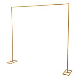 7.87 * 7.87ft Metal Wedding Stand, Wedding Backdrop Stand, Wedding Arch Stand,Square Wedding Metal Arch Frame,Square Wedding Metal Arch Frame for Parties Wedding Photography (Golden)
