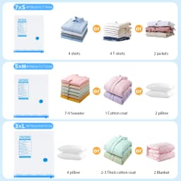 15 Pack Vacuum Storage Bags with Electric Pump, Vacuum Storage Bags Space Saver, Vacuum Compression Bags for Clothes, Bedding