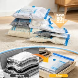 15 Pack Vacuum Storage Bags with Electric Pump, Vacuum Storage Bags Space Saver, Vacuum Compression Bags for Clothes, Bedding