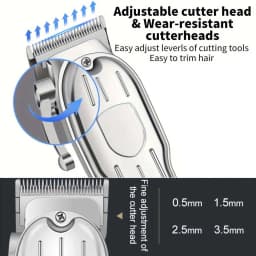 Professional 2-in-1 Gold Hair Clipper & Trimmer Set with LCD Display, USB Rechargeable T-Blade Hair Trimme for Men’s Haircut & Beard Styling