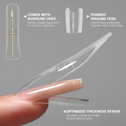 NEW YOKEFELLOW & MR NAIL Sandwich Nail Form 240pcs 15size Square Nail Extensions Top & Bottom Form Set for Quick Nail Extensions
