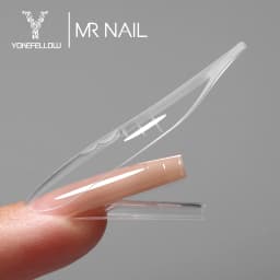 NEW YOKEFELLOW & MR NAIL Sandwich Nail Form 240pcs 15size Square Nail Extensions Top & Bottom Form Set for Quick Nail Extensions