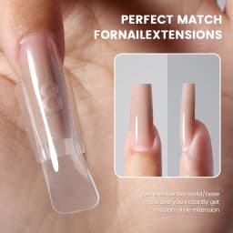 NEW YOKEFELLOW & MR NAIL Sandwich Nail Form 240pcs 15size Square Nail Extensions Top & Bottom Form Set for Quick Nail Extensions