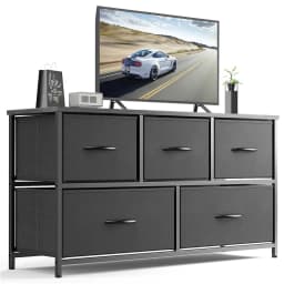 Dresser for Bedroom Storage Drawers, Fabric Storage Tower with 4/5/6/7/8/9/10 Drawers Sturdy Metal Frame