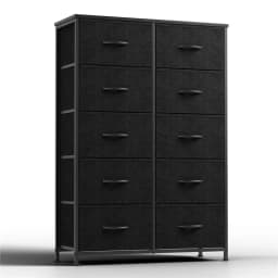 Dresser for Bedroom Storage Drawers, Fabric Storage Tower with 4/5/6/7/8/9/10 Drawers Sturdy Metal Frame