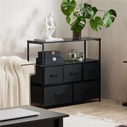 Dresser for Bedroom Storage Drawers, Fabric Storage Tower with 4/5/6/7/8/9/10 Drawers Sturdy Metal Frame