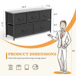 Dresser for Bedroom Storage Drawers, Fabric Storage Tower with 4/5/6/7/8/9/10 Drawers Sturdy Metal Frame