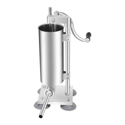 3L Vertical Manual Sausage Stuffer Machine Stainless Steel Sausage Maker with 4 Steel Tubes&7 PE Tubes Sausage Meat Filling Tool