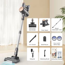 YISORA N8 Stick Vacuum Cleaner, 25Kpa Two Mode Lightweight Cordless Vacuum for Pet Hair, Carpet