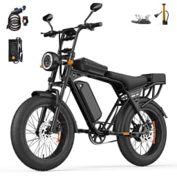 X5 E Bike 1500W Peak Power 48V15AH Removable Battery Electric Bike Dual Disc Brake 20-Inch All-terrain Fat Tire Electric Bicycle