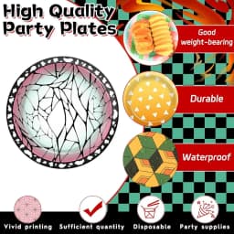 48Pcs Anime Birthday Party Decorations Anime Theme Paper Plates 7 Inch Cartoon Dessert Plates Cartoon Animation Disposable Table