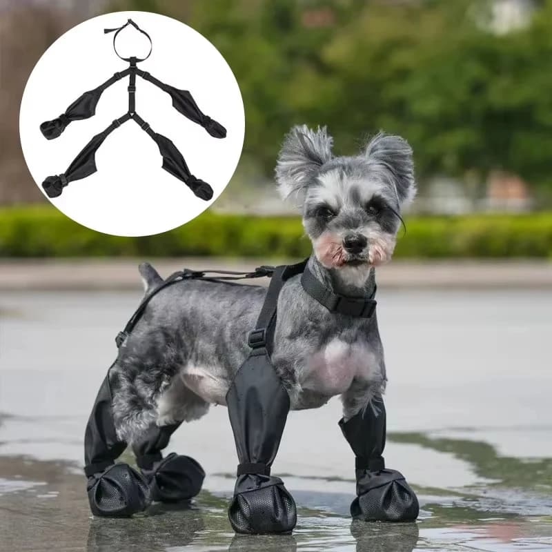 Waterproof Adjustable Dog Boots for Outdoor Walking -Waterproof Dog Paw Boot Walking Dog Shoes For Rainy
