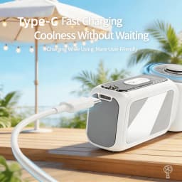 2026 Portable Fan,Handheld Neck Mini Fan With Makeup Mirror,5000mAh 13H Long Lasting,199 Speed Adjustable,LED Flashlight&SOS Light,Type-C Rechargeable Ultra Quiet Fan For Camping Outdoor Work Travel Dorm Truck,Gift Use,Random Cat/Butterfly Sticker