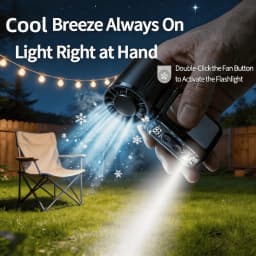 2026 Portable Fan,Handheld Neck Mini Fan With Makeup Mirror,5000mAh 13H Long Lasting,199 Speed Adjustable,LED Flashlight&SOS Light,Type-C Rechargeable Ultra Quiet Fan For Camping Outdoor Work Travel Dorm Truck,Gift Use,Random Cat/Butterfly Sticker