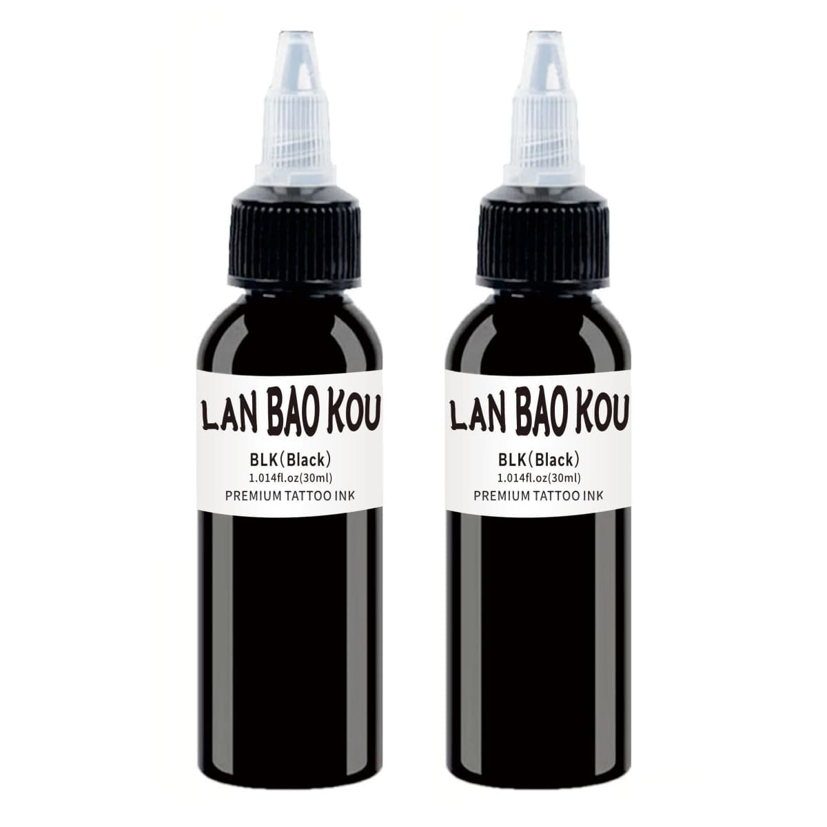 2pcs 30ml Black Tattoo Ink Pigment with BodyArt Tattoo Kits Professional Beauty Paints Makeup Tattoo Supplies Semi-permanent