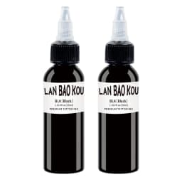 2pcs 30ml Black Tattoo Ink Pigment with BodyArt Tattoo Kits Professional Beauty Paints Makeup Tattoo Supplies Semi-permanent