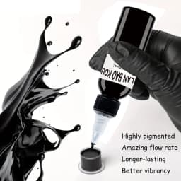 2pcs 30ml Black Tattoo Ink Pigment with BodyArt Tattoo Kits Professional Beauty Paints Makeup Tattoo Supplies Semi-permanent